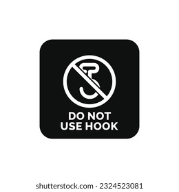 Do not use hooks packaging mark icon symbol vector