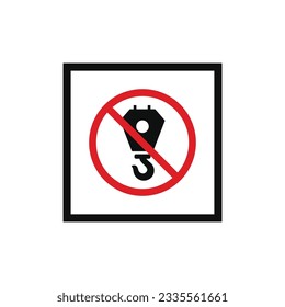 Do not use hooks packaging mark icon symbol vector