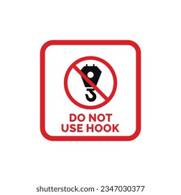 Do not use hooks packaging mark icon symbol vector