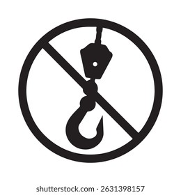 DO NOT USE HOOKS - PACKAGING flat vector icon. Simple solid symbol isolated on white background.