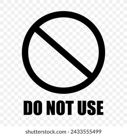 Do Not Use, icon and logo vector