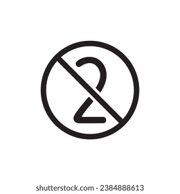 do not re use icon symbol sign vector