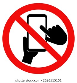 Do not use mobile devices sign. No mobile phone sign icon. Vector illustration design