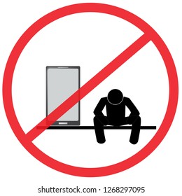 Do not use mobile phone sign. Not Allowed Sign, warning symbol, road symbol sign and traffic symbol design concept, vector illustration.