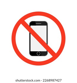 Do not use mobile phone sign on white background.