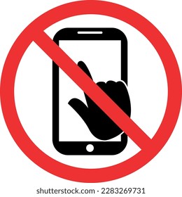 Do not use mobile phone icon sign. Forbidden signs and symbols.