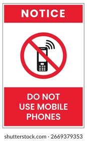 do not use mobile phone sign