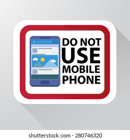 Do not use mobile phone sign