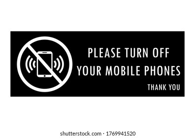Do not use mobile phones avoid message with prohibited sign design on black background vector illustration