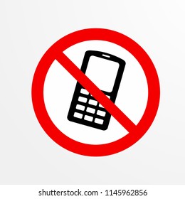 do not use phone, caution warn symbol for public transport areas to do not do that. vector logo, sign, symbol