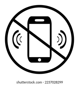 do not use phone icon black white design