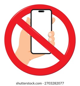 No utilice la muestra de la prohibición del teléfono aislada en el fondo blanco