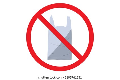 No utilice bolsas de plástico. Signo de vector