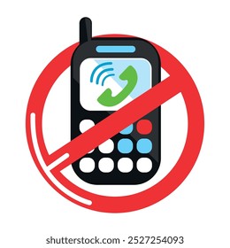 do not use smartphone prohibition sign isolated