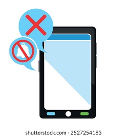 do not use smartphone prohibition sign isolated