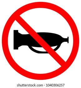 Do Not Use The Sound, Do Not Use The Horn Symbol Sign,Vector Illustration, Isolate On White Background, Label. EPS10 