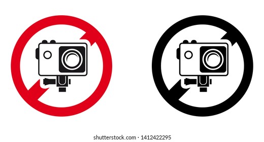 Do Not Use Sport Camera Sign in Red and Black Version