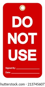 Do Not Use Tag Symbol Sign,Vector Illustration, Isolate On White Background Label. EPS10