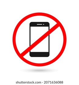 Do not use telephone sign. Vector concept
