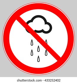 do not use this device when it is raining sign