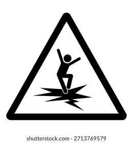 Do Not Walk On Ice Symbol Sign,Vector Illustration, Isolated On White Background Label. EPS10