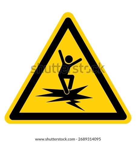 Do Not Walk On Ice Symbol Sign,Vector Illustration, Isolated On White Background Label. EPS10