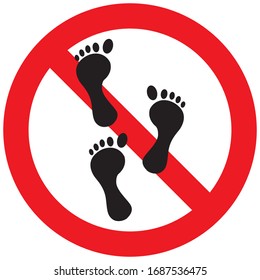 Do not walk sign.Do not enter sign