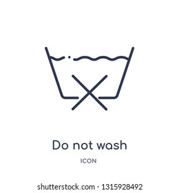 do not wash icon from signs outline collection. Thin line do not wash icon isolated on white background.