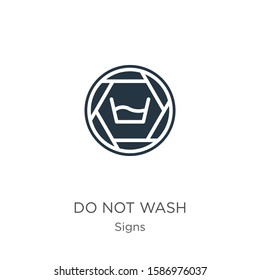 Do not wash icon vector. Trendy flat do not wash icon from signs collection isolated on white background. Vector illustration can be used for web and mobile graphic design, logo, eps10