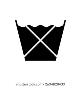 Do Not Wash Icon. Vector Symbol for Laundry Care and Clothing Instructions.