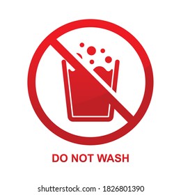 Do not wash sign isolated on white background vector illustration.