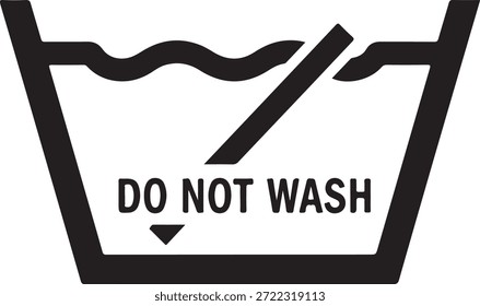 Do not wash symbol isolated on white background, Vector, illustration
