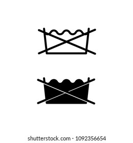 do not wash, washing icon vector template