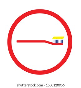 Do not wash your teeth in the kitchen. Prohibition sign