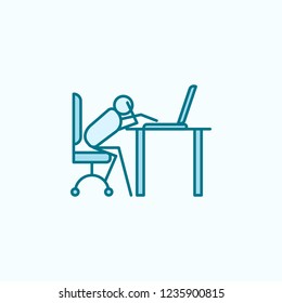 do not work at work outline icon