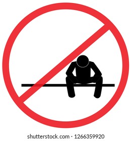 Do not worry sign. Not Allowed Sign, warning symbol, road symbol sign and traffic symbol design concept, vector illustration.illustration.