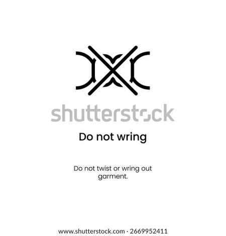 Do not wring clothes mark
