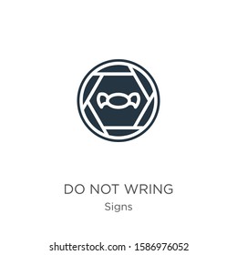 Do not wring icon vector. Trendy flat do not wring icon from signs collection isolated on white background. Vector illustration can be used for web and mobile graphic design, logo, eps10