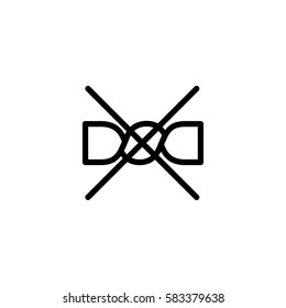 do not wring laundry icon black on white