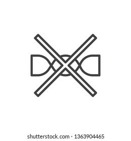 Do not wring wash machine sign line icon. linear style sign for mobile concept and web design. Laundromat instruction outline vector icon. Symbol, logo illustration. Pixel perfect vector graphics