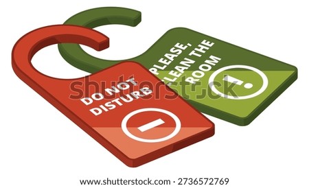 Do nut disturb door knob tag isometric icon