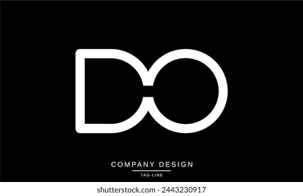 DO, OD Letras abstractas Logo Monograma Diseño Icono Fuente