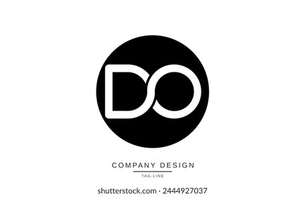 DO, OD Letras Abstractas Logo Monograma Diseño Icono Fuente