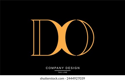 DO, OD Letras Abstractas Logo Monograma Diseño Icono Fuente