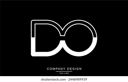 DO, OD Letras Abstractas Logo Monograma Diseño Icono Fuente