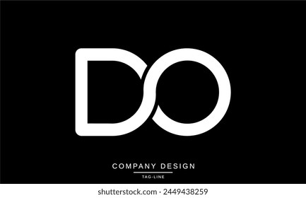 DO, OD Letras Abstractas Logo Monograma Diseño Icono Fuente