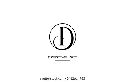 DO, OD, D, O abstract letters logo monogram