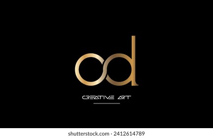 DO, OD, D, O letras abstractas monograma