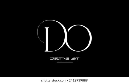 DO, OD, D, O letras abstractas monograma
