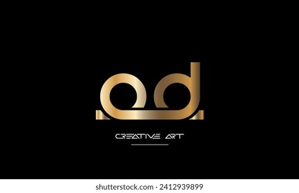 DO, OD, D, O letras abstractas monograma
